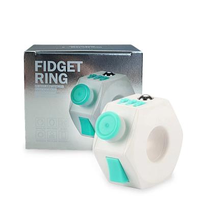 China Hot Cube Stress Release Stress Reliever New Anti Fidget Ring Toys Decompression Fidget Magic Finger Ring Cube Stress Release Desk Toys For Kids Adults for sale