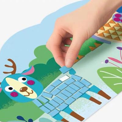 China Handmade Educational Geometric EVA Foam EVA Foam Mosaic Sticker DIY Kit Toys Creative Knowledge Mosaic Puzzle Toys for sale