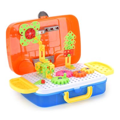 China Electronic Educational Toy DIY Disassembly Electric Drill Toolkit Toys Nut Disassembly Match Tool Assembled Gear Building Blocks Sets for sale