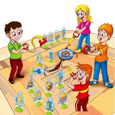 China Develop Teamwork And Hand-eye Coordination Parent-child Practice Teamwork Ability Fishing Game Interactive Game Toys Multiplayer Game Fishing Toys For Fanily Game Toys for sale