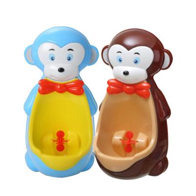 China Non-Toxic Baby Urinal Wall Mounted Urinal Holder Boy Monkey Plastic Potty for sale