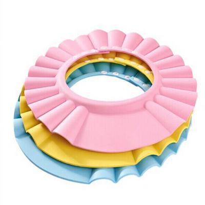 China New Eco-Friendly Baby Shower Series Eva Shampoo Hat Waterproof Baby Bath Shower Cap for sale