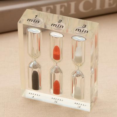 China 1-3 Minute Minimalist Acrylic Sand Timer 3-5 Min Hourglass Sand Timers Hourglass Inspired Glass Gift Office Desk Home Decor for sale