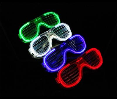 China PS 6 Colors Light Up Glasses Shutter Shades Glow Sticks Glasses Led Dark Party Sunglasses Adults Party Supplies Favors Neon Glasses for sale