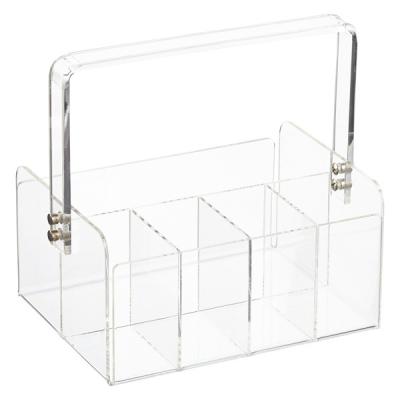 China Fashion Clear Transparent Wholesale New Design Viable 5-Section Well Organized Acrylic Tote Bag Holder for sale