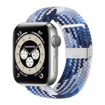 China Replacement Lightweight Watch Band Braided Solo Loop Wrist Strap For Apple Watch 4 5 6 Se Men Women for sale