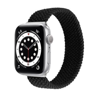 China Newest Designer Adjustable Braided Watch Band Solo Buckle Sport Elastic Nylon Strap For Apple Watch 6 Watch Band 5 Braided Strap for sale