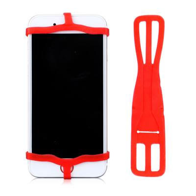 China Universal Universal Silicone Band Car Mobile Phone Holder Silicone Bicycle Bike Phone Holder For Bike Handlebar for sale