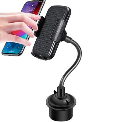 China Rubber In Cup Non-Slip Phone Holder For Car Universal Adjustable Gooseneck Cup Holder Mobile Phone Mount for sale