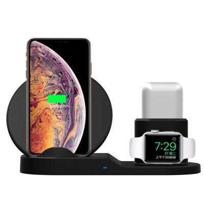 China 3 in 1 Designed and Beautiful 3 in 1 Wireless Charger Fast Charging Station for Smartphones iwatch Airpods for sale