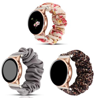 China Flexible/Breathable Scrunchie Watch Band for Watch 42mm, Soft Fabric Replacement Samsung Watchbands for 2 Samsung Watch Active/Active for sale