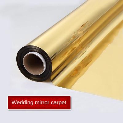 China Hot Selling Single Simple, Gold Color Silver Gold Paper Decorative Wedding Stage Mirr Double Sided Luminous Light Thick PVC Material Thick PVC Material for sale