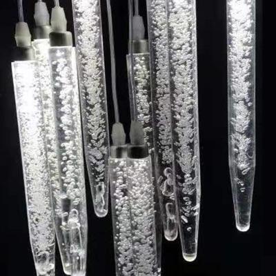 China Romantic Gorgeous Wedding Props 10 Heads Rod Ceiling LED Acrylic Light Hanging Ornaments Wedding Events Decoration Led Ceiling Fan Light for sale