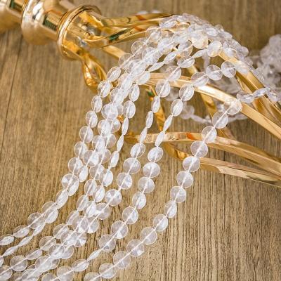 China Acrylic Wedding Supplies Transparent Colorful Flying Saucer Flat Beads Door Curtain Beaded Ball for sale