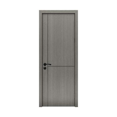 China PVC Open Interior Internal Internal Bathroom Swing Door Modern Wooden Customized Design for sale