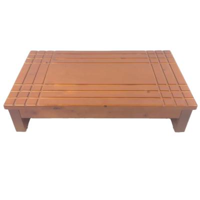 China (Size) adjustable wooden footrest under the desk for sale