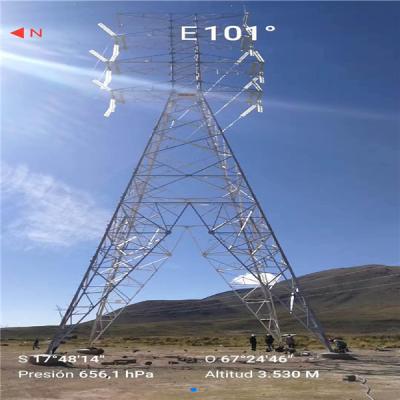 中国 PLS/MSの架空送電線タワーの単一回路の鋼鉄格子タワー66kV 330kV 販売のため