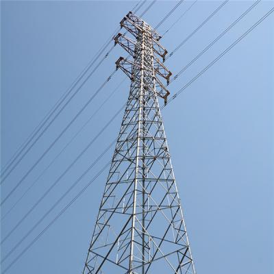 China Gitter-Stahl GR65 GR50 ragt elektrischer Fernleitungs-Winkel-Eisen-Turm hoch zu verkaufen