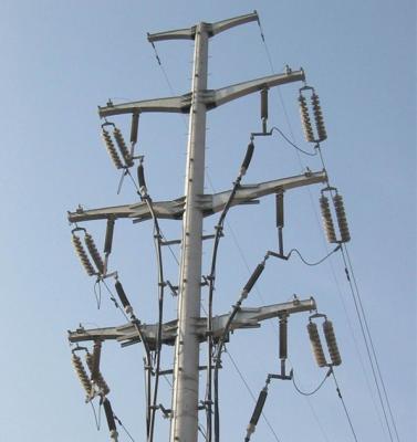 China Transmission Line Steel Tubular Tower Clear Force Transmission Simple Structure for sale