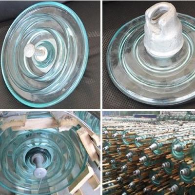 Chine Type électrique en verre vert isolateur de suspension de disque d'isolateurs de verre trempé à vendre