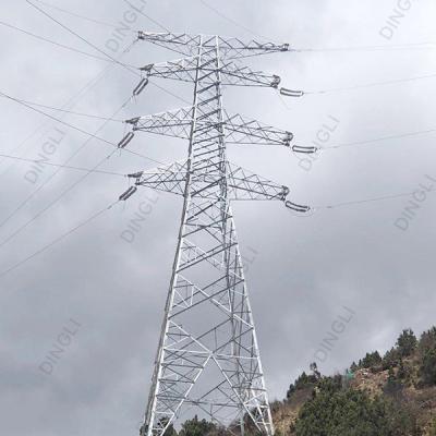 Cina torre d'acciaio della trasmissione del pilone della grata di Angualr della torre di corrente elettrica 110kV/132kV in vendita