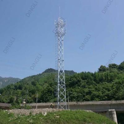 China Ayuda de acero galvanizada piernas del uno mismo del tubo de la torre 3 de las telecomunicaciones del enrejado de la comunicación en venta