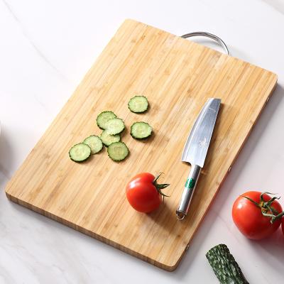 China Large Sustainable High Quality Organic Bamboo Kitchen Cutting Plate Bamboo Cutting Chopper for sale