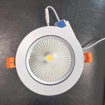 China Anti-glare IP44 EUROPEAN UGR 19 Recessed 7W 9W 12W 15W 18W 20W 24W 30W 40W 50W 8 Inch Retrofit COB LED Downlight Bright White Black Trim for sale