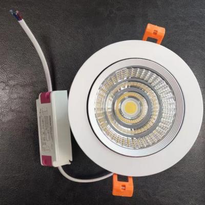 China Anti-glare IP44 EUROPEAN UGR 19 Recessed 7W 9W 12W 15W 18W 20W 24W 30W 40W 50W 8 Inch Retrofit COB LED Downlight Bright White Black Trim for sale