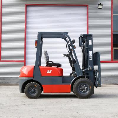 China 2.5 T Four Wheel Diesel Forklift Truck Warehouse Forklift for Warehouse Operations for sale