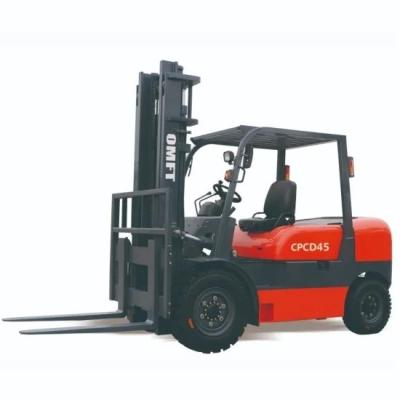 China Liftmachine 4,5 ton/5 ton Dieselbrandstofmotor Vorklift met lifthoogte 3000-7000 mm Te koop