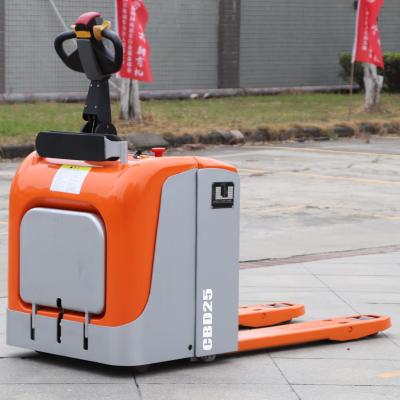 China CBD25 2.5 Ton Steel Rubber Powered Pallet Truck Full Electric Battery Operated Truck for sale