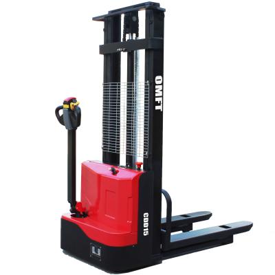 China 1.5 T Self-Unloading Electric Stacker Gradeability 5% Full Electric Powered Supply for sale