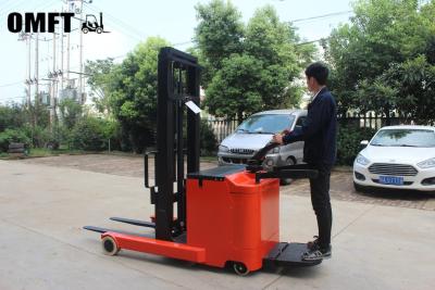 Cina Equipaggiamento per magazzini in acciaio PU Battery Reach Truck con Stand Drive e Auto Electrico in vendita