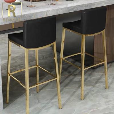 China Modern Design Modern Bar Furniture Stainless Steel Metal Bar Chairs Chairs Tall Barstool Sneaks Bar Chairs for sale