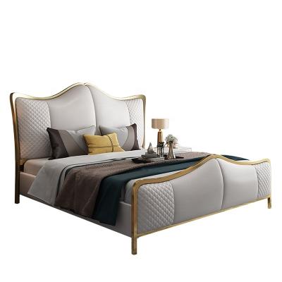 China New Style Luxury Bedroom Furniture Modern Leather King Queen Size Soft Bed Furniture for sale