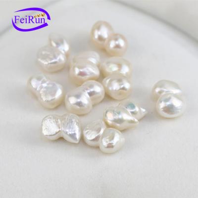 China Hot Selling Freshwater 10-12mm Peanut Freshwater Squash Shape Loose Pearl FEIRUN Beads for sale