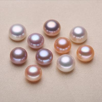 China Freshwater Pearl Genuine Cultured Freshwater Pearl 1/2 Hole Half Drilled Natural Loose Button Pearl Wholesale Price 3a Freshwater Pearl Real for sale