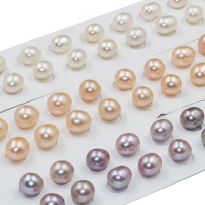 China Freshwater Pearl 8-9mm Half 3a Drilled Hole Freshwater Loose Oval Pearl Half Hole Wholesale Natural Freshwater Cultured Real Tear Drop for sale