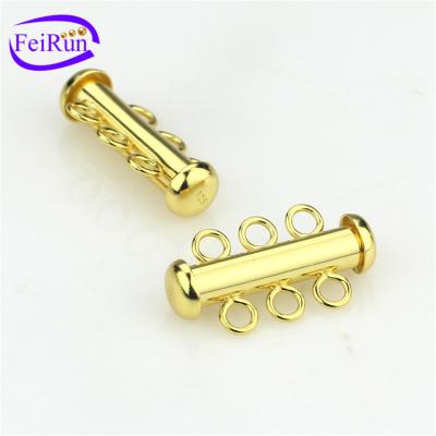 China FEIRUN 3rows gold color purse clasp, wide bracelet clasp, unique jewelry clasps WWW420 for sale