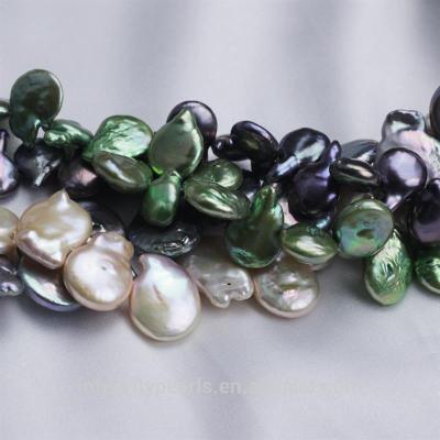 China Other 14mm AA Grade Mixed Color Coin Shape Pearl Strand for sale