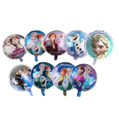 China Princess Set Frozen Elsa Anna Olaf Movie Character Party Cartoon Set Foil Balloons Birthday Party Decorations 18inch for sale