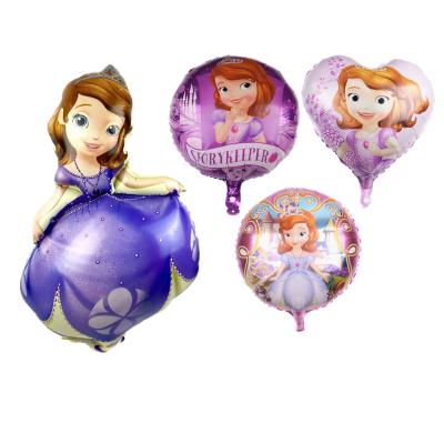 China Foil Foil Film Birthday Party Decorations Advertising Promotion Movie Characters Cartoon Sofia Princess Foil Balloons for sale