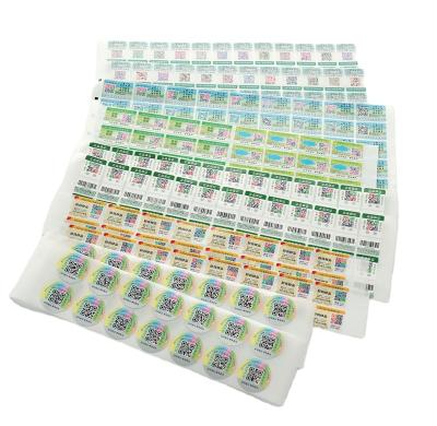 China Waterproof High Quality 2022 New Products Holographic Scratch Card Roll Label Printing Anti-counterfeiting Label For Sale for sale