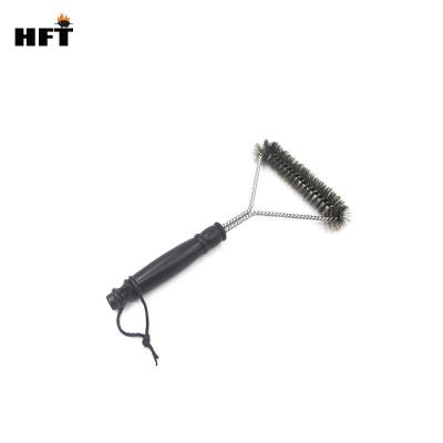 China High Quality Steel Wire T Shape BBQ Grill Brush Best Easily Cleaned Barbecue Grill Cleaning Brush For Easy Cleaning for sale