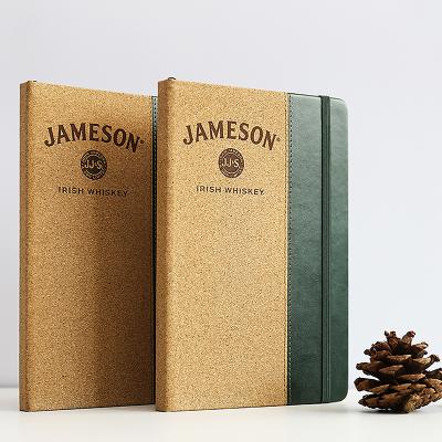 China Cheap Hardcover PU Leather Hardcover Book Printed Logo Custom Notebook Customized for sale