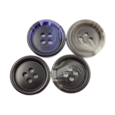 China Factory Washable Wholesale Eco-friendly Resin Recycled Costume Overcoat Fancy Running Black Plastic Horn Like Buttons For Clothing for sale