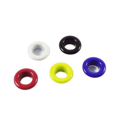 China Custom Cheap Dry Cleaning 5mm -10mm Printed Colorful Ring Shoe Metal Grommet, Curtain Grommet Ring for sale