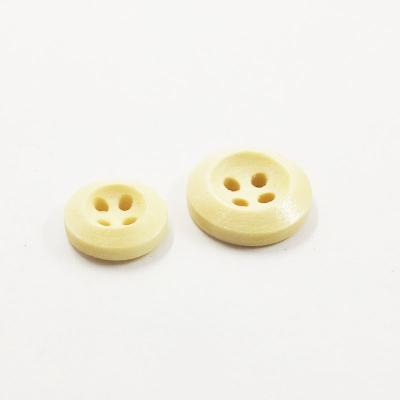 China Customized Custom Large Dry Cleaning Logo Round 4 Holes Wooden Buttons For Clothes for sale