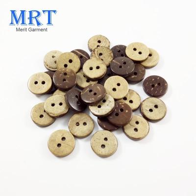 China Unique Dry Cleaning Design 2 Hole Round Fancy Coconut Shell Buttons For Clothes for sale